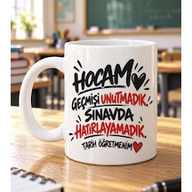 Tarih Öğretmeni Hediye Kupa- Öğretmenler Günü Özel Tasarım Beyaz