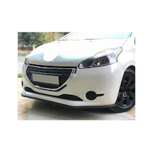 Peugeot 208 Uyumlu Ön Lip Tampon Eki Body Kit Yumuşak Mat Siyah Kırılmaz