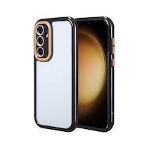 Zore Galaxy S23 Fe Kılıf Kamera Korumalı Renkli Kenar Ve Çerçeve Tasarımlı Ogaa Vitamin Kapak-siyah