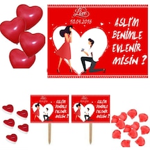 Kişiye Özel Evlilik Teklifi Süsleme Seti Hdts134 +3