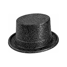 Siyah Simli Glitter Silindir Parti Şapkası - Rxlu-343798 18