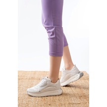 F-307 Beyaz Bağcıklı Saten Taş Aksesuarlı Günlük Spor Ayakkabı Beyaz F-307 Beyaz Bağcıklı Saten Taş Aksesuarlı Günlük Spor Ayakkabı Beyaz