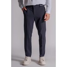 Braccas Erkek Yandan Cepli Beli Ribanalı Slim Fit Chino Pantolon Lacivert Lacivert