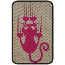 Glipet Desenli Çift Taraflı Kedi Tırmalama Paspası Pink 38.5 x 30 CM