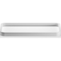 Stone Tepsi, Tezgah Üstü, 15xh2x30cm - Beyaz Beyaz