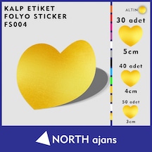Kalp Folyo Duvar Sticklerı Altın