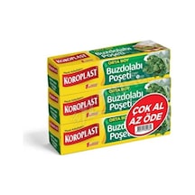 Koroplast 3'lü Çok Al Az Öde Buzdolabı Poşeti Orta 30'lu