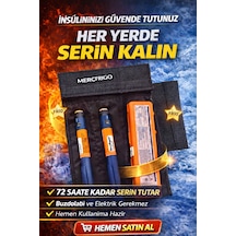 Mercfrigo İnsülin Soğutucu Cüzdan -siyah-4 Kalemlik Frio