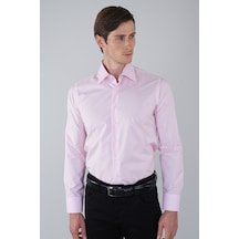 Bisse Uzun Kol Klasik Z Yaka Cepsiz Pembe Gmkls250014 D29 Pembe