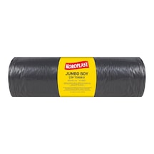Koroplast Ekonomik Sanayi Jumbo Çöp Torbası Siyah 10'lu 80x110 Cm, Yırtılmaz & Sızdırmaz, Kalın, Çift Kat, Geri Çok Renkli