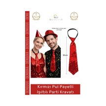 Partikravatı Gümüş Pul Payetli Sahne Kostüm Aksesuarı Şık Ayarlanabilir Işıltılı Parti Kravatı 33 C 35715145