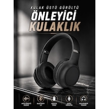 Kulak Üstü Kablosuz Bluetooth Kulaklık Gürültü Önleyici Ayarlanabilir Krgltgsymodnzlsogah