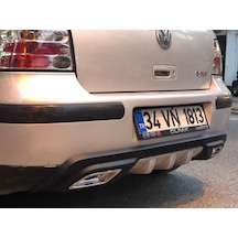 Golf 4 Difüzör Arka Tampon Eki Abs Plastik Egzoz Görünümlü