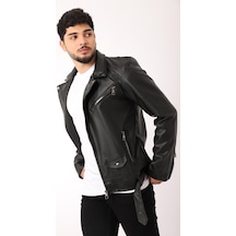 Stilkombin Stil Kombin Kuzey Beli Kemerli Suni Deri Ceket Bl 1261(553208203)