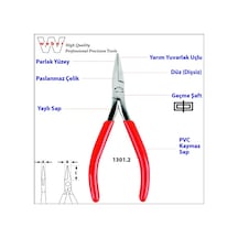 Weber 1301.2 Yarım Yuv. Uçlu Elekt. K. Burun-yaylı-düz 120  MM