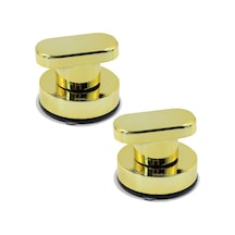 Cam Kapı Vantuzlu Kapı Kolu 2 Adet. Altın Saplı Matkapsız Taşınabilir Yeniden Kullanılabilir Emme Sapı