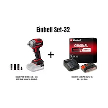 Einhell Set-32 Einhell TP-CW 18/350-C Li Bl Solo Akülü Somun Sıkma + Einhell 18V 2AH Pxc Starter Kit Akü & Şarj Cihazı