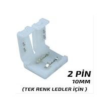 10 Adet 10Mm 2 Pin Üç Çipli Şerit Led Ekleme Aparatı Birleştirici