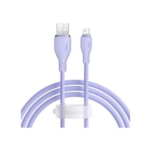 Pudding Hızlı Şarj Özellikli Lightning Kablo 2.4a 1.2 Metre, Mor Standart