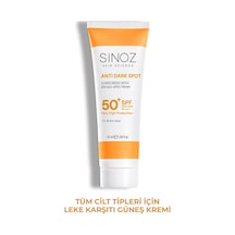 Sinoz Leke Karşıtı Yüksek Koruyucu Normal ve Kuru Ciltler İçin Yüz Güneş Kremi SPF50+ 50 ML