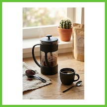 Bezos 350 Ml Borosilikat Cam French Press & Siyah Modern Kahve Ve Bitki Çayı Demleme Gereci Dmc
