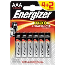 Energizer Max Power Seal AAA Alkalin İnce Kalem Pil 6'lı
