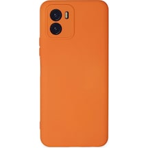Mey İthalat Vivo Y15s Kılıf Nano İçi Kadife Silikon - Turuncu