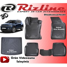 Jeep Compass 3D Havuzlu Paspas+Bagaj Havuzu 2017 Sonra Rizline N11.14014