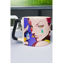 Hunter Hunter Anime Baskılı Seramik Lüks Kupa 1 Adet Özel Siyah Kulp Dalga Kulp V2d Çok Renkli