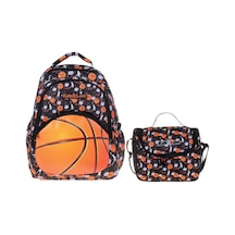 Kaukko Kids&love Turuncu Basketbol Okul Çantası Ve Beslenme Çanta