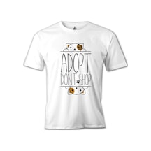 Don'T Shop - Adopt Beyaz Erkek Tshirt