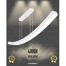 Freccia Beyaz Kasa, Doğal Beyaz Işık Modern Sarkıt Led Avize Beyaz