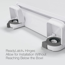 4636-rl-96 Cachet Readylatch Sessiz Kapat Uzatılmış Klozet Oturağı, Yumuşak Kapanan Klozet Koltuğu, Uzun Tuvaletler İçin Klozet Koltukları, Bisküvi Açık Ahşap