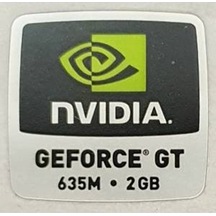 OEM Nvidia Geforce GT 635M 2GB Sticker Etiket D114
