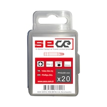 Sece 1/4'' Yıldız Bits Uç Ph2x50 Mm 20 Adet