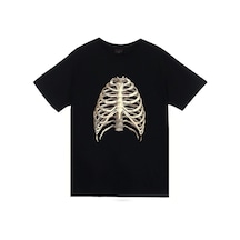Iskelet Baskılı T-shirt SIYAH