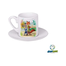 Zootropolis Judy Ve Nick Türk Kahvesi Fincanı 0190 Beyaz