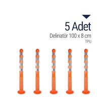 Delinatör 100 x 8 CM Tpu 5 Adet. Esnek Trafik Bariyeri