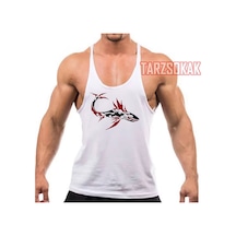 Tarzsokak Gym Tank Top Fitness Sporcu Atleti Gym31 Beyaz