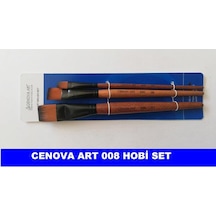 Cenova Art Düz Kesik 3 Lü Fırça Set 008