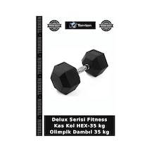Delux Serisi Fitness Kas Kol Hex-35 Kg Olimpik Dambıl 35 Kg