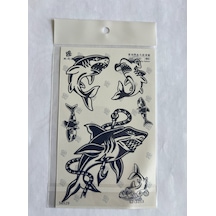 Köpek Balığı 18x11 Cm Yarı Kalıcı Geçici Dövme