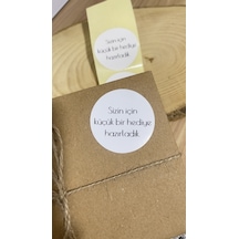 Senin İçin Hediye Hazırladık Yuvarlak Yapışkanlı Etiket 4x4cm 120 Adet