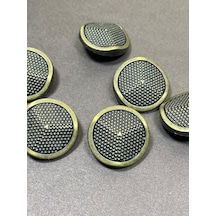 Kaban Manto Düğmesi / Metalize Plastik Düğme / Oksit 3 Cm 6 Lı