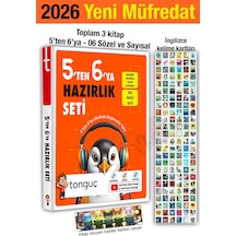5'ten 6'ya Hazırlık Seti 2026 3 Kitap Yaz Tatili 5. Sınıf Tekrar 6. Sınıf Konu Özetli İngilizce Kartlar