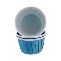 Cupcake Kalıbı Orta Boy Düz Renk 50x39 Mm 100 Adet Mavi N11.1061