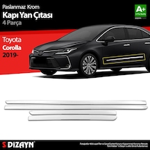 Toyota Corolla Uyumlu Krom Kapı Yan Çıtası 4 Prç 2019 Üzeri