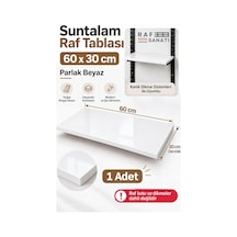 Tr 1 Adet - Suntalam Raf Tablası 60x30 Cm Beyaz Ahşap Raf Konik Dikme Sistemleri İle Uyumlu Diğer