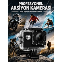 Yüksek Görüntü Kalitesi Sunan 1080p Full Hd Aksiyon Kamerası - Lisinya Siyah
