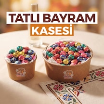 Ender Çikolata Çikolatin Bayram Çikolatası Renkli Dökme Madlen Hediyelik Kraft Kase Seti 750 Gr